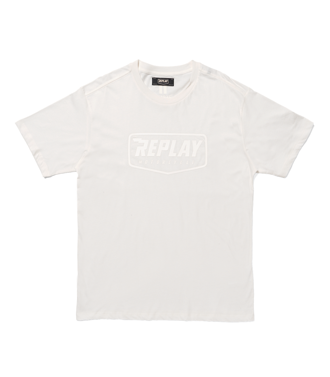 REPLAY MOTORCYCLE ガーメントダイ ロゴプリントTシャツ｜REPLAY